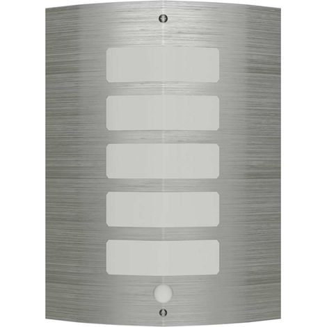 vidaXL Aplique de pared inoxidable con sensor de movimiento (1/3)