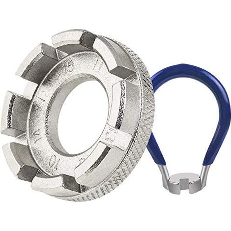 MINKUROW Herramienta Para Radios De Bicicleta Herramienta De Bolsillo Para Bicicletas Kit De Corrección De Llaves 6 En 1 (1/5)