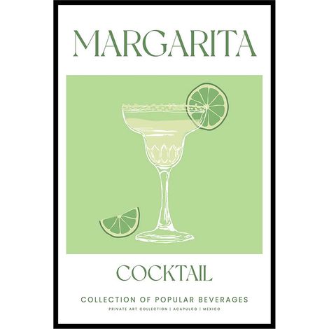 Affiche encadrée Margarita vert pastel (1/5)