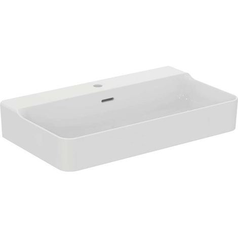 Lavabo CONCA 800x450x165mm bianco monoforo, con troppopieno IDEAL STANDARD (1/5)