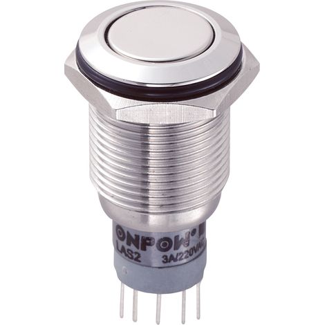 TRU COMPONENTS 701967 LAS2GQF-22Z/S/P Vandalismusgeschützter Druckschalter 250 V/AC 3 A 2 x Ein/Ein (1/3)