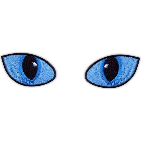 Patchion Katzenaugen Blau - bei Tageslicht - Aufnäher/Abzeichen/Emblem zum Aufnähen