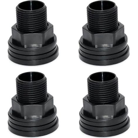 Raccord de cloison en PVC à double filetage, connecteur de réservoir d'eau pour barils d'eau de pluie, aquariums (1/5)