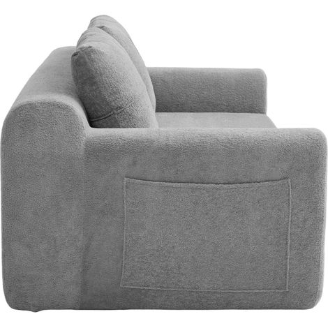 Sofá cama plegable convertible en tejido gris oscuro 179 x 95 x 79 cm MODENUIT (1/5)
