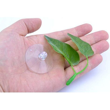 Künstlicher Blattsubstrat, Aquarienzubehör, Dekorationen für Fischbecken, Saugnäpfe, Ruheplatz für Betta-Fische (1/5)