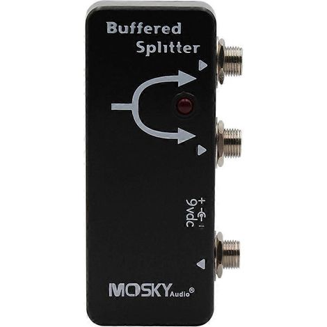 Distributeur multifonction tamponné à une entrée et deux sorties, compatible avec les effets de guitare électrique et de basse électrique. (1/5)