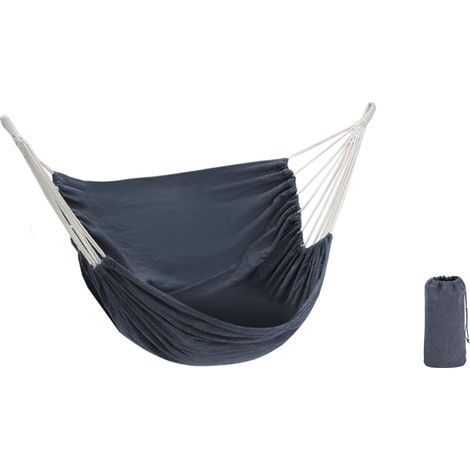Fauteuil suspendu pour cadre pliable, chaise suspendue portable pour intérieur et extérieur, jardin, salon, chambre à coucher, gris foncé, 130 x 100 cm