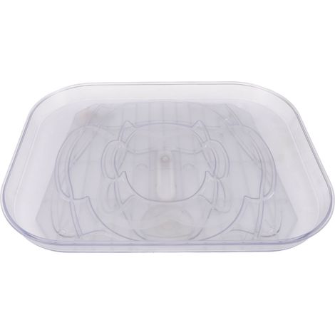 Plateau Tournant Réfrigérateur avec Ventouses - Bac de Rangement Rotatif 360° Transparent pour Égouttoir et Organisation (1/5)