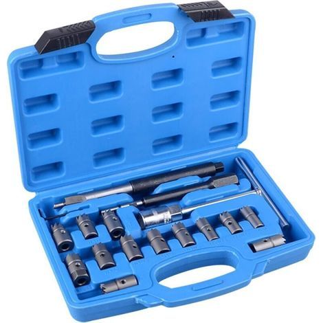 Set mit 17 professionellen Reinigungswerkzeugen für Diesel-Einspritzdüsen (1/5)