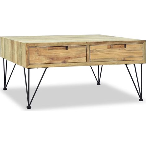 Maison Exclusive - Couchtisch 80x80x40 cm Massivholz Teak
