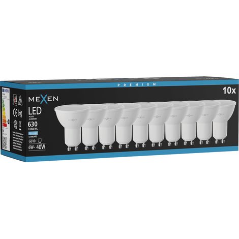 Mexen Nova 10x Ampoule LED GU10, 6W, Froid - 6500K, 630 lm - L107-GU10-0665-01x10 (1/5)
