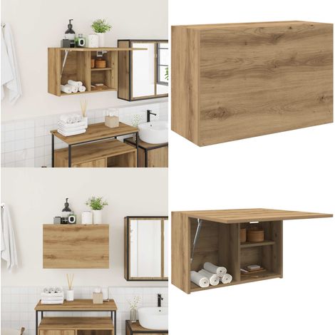 Bad-Wandschrank Artisan-Eiche 60x25x40 cm Holzwerkstoff - Holzschrank - Wandregal (1/5)