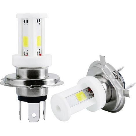Ampoule Moto H4 - 12 W - 6500 K - 1080 lm - Blanc Froid - Compatible Système Standard - Lot de 2 (1/3)