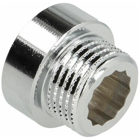Rallonge de robinet LUX laiton chrome, DN15 (1/2") x 10 mm