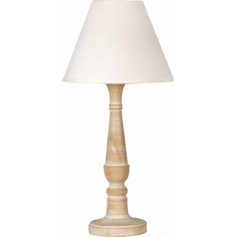 Lampe de table Candellux Folclore bois naturel E14 (1/2)