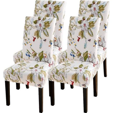 4 Housses De Chaise Housses De Chaise De Salle  Manger Extensibles Housse De Chaise Universelle Pour La Maison Restaurant Bar Htel (1/5)