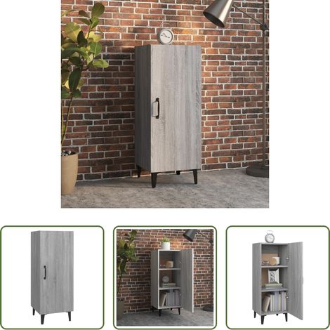 vidaXL Stauraum - Sideboard Grau Sonoma 34,5x34x90 cm Holzwerkstoff (1/5)