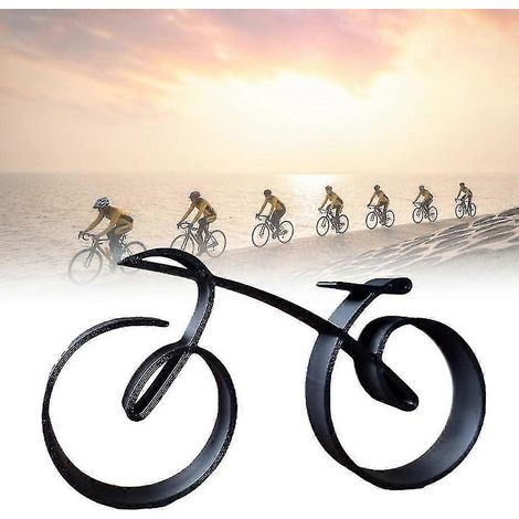 Sculpture de vélo minimaliste et créative. ornement de bureau en métal. cadeau de décoration pour la maison ou le bureau. (1/5)