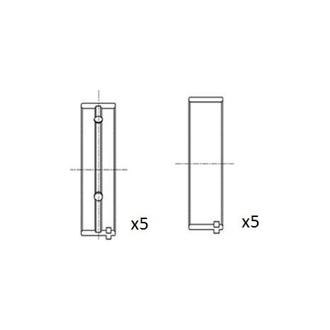 Coussinet de paliers de vilebrequin FAI AutoParts BM1006-STD TOYOTA 11701-30020