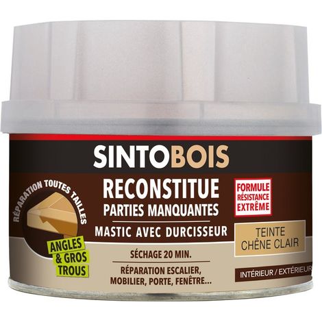 Stucco per legno SINTOBOIS 550g con tubo indurente 30g - Rovere chiaro - SINTO - 139751