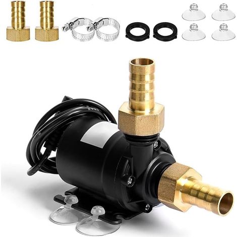 Pompe à eau submersible sans balais CC 12 V 24 V 800 L/H 19 W ultra silencieuse pour bassin (24 V) (1/5)