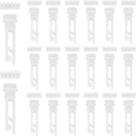 Bardusch - Lot de 40 verrous de cordon de rideaux faciles à installer avec poulies en fer blanc pour décoration de la maison (1/3)