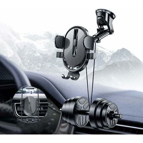 Support Telephone Voiture Ventouse, POWERLAND 4 en1 Porte Téléphone Voiture Rotation 360° Grille aération Pare Brise Tableau de Bord par Ventouse Compatible avec Smartphone iPhone Samsung Huawei etc (1/5)