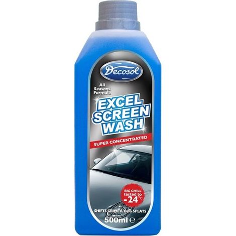 Decosol Excel Screenwash Concentrated (−24°C) 500ml for Effective Vehicle Windshield Cleaning (1/3)