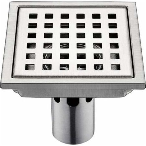 Siphon De Sol INOX 1 Pcs en Acier Inoxydable Drain15Cm 15Cm Filtre Carré Déodorant Anti Retour Fuite d'eau 15Cmb (1/4)