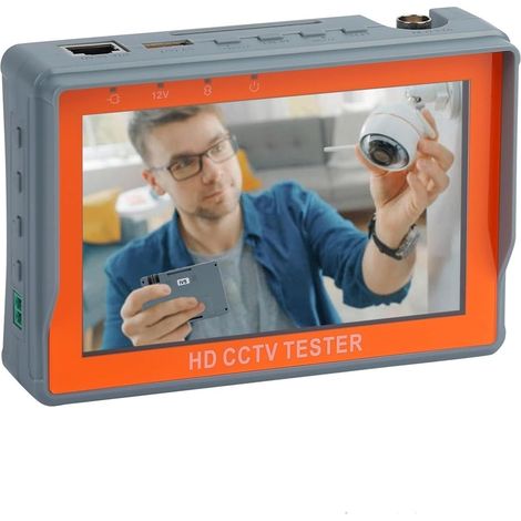 Testeur de vidéosurveillance prenant en charge la caméra IP Testeur De Vidéosurveillance IV5 8MP 12V1A AHD TVI CVI, Moniteur De Sécurité 5 Pouces, Prise En Charge PTZ, Signal Vidéo PAL/NTSC, Test CVBS (1/5)