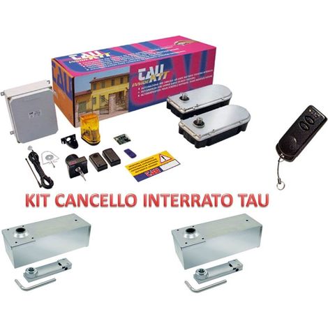 KIT CANCELLO INTERRATO TAU COMPLETO MOTORIDUTTORI INTERRATI 220V 1,8MT INSIDEKITL + 700CFR18 + TELECOMANDO
