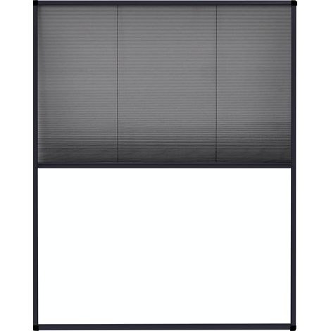 Moustiquaire plissée pour fenêtre de toit en aluminium anthracite anti-insectes 80 x 100 cm (1/5)