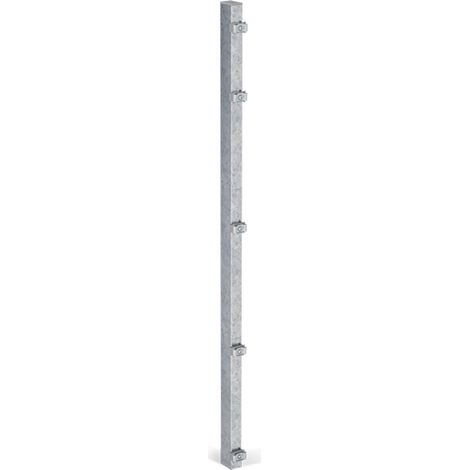 ALBERTS Zaunpfosten, inkl.Klemmlasche, verkürzt, Bohrab:400mm, feuerv60x40/1475mm, Zub.im Pf. (1/2)