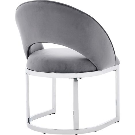 Conjunto de 6 sillas comedor de terciopelo gris OKMYHOME (1/2)