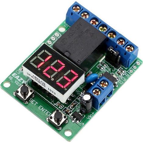 Module de relais de commande de tension numérique 12 V CC, carte de commande de relais, voltmètre LED, charge/décharge, sécurité (1/5)