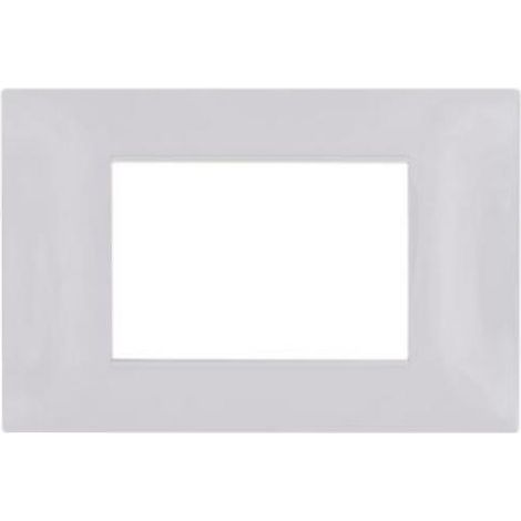 Placca tecnopolimero gem compatibile con vimar plana 14653.01 3 moduli bianco - 6003-01