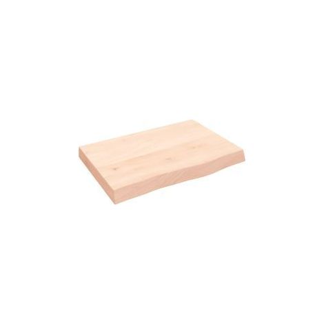 Étagère murale 60x40x(2-6) cm bois de chêne massif non traité (1/5)