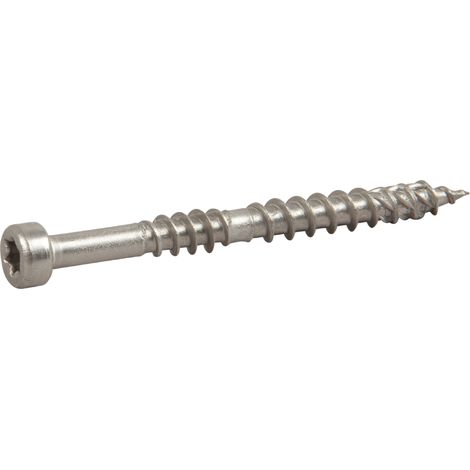 Tornillos para tarimas ESSVE ESSDECK MAX de acero A2 para tablas de madera 4,8 x 55 mm, 250 unidades