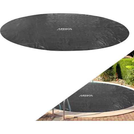AREBOS Heat Tarpaulin Solar Foil Solar Tarpaulin Solar Heating Pool Heating 120 mic 4,57 m Black (1/5)