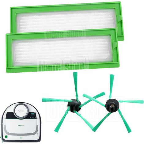 Filtro folletto vr200 kit 2 spazzole   2 filtri robot compatibile (1/3)