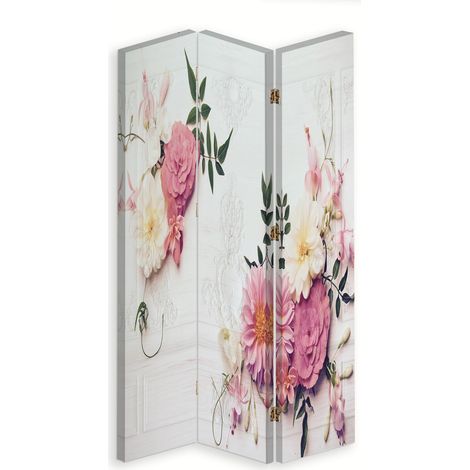 Paravento bilaterale 360, Fiori rosa - 110x170 (1/5)