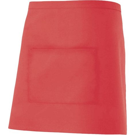 Delantal Corto Con Bolsillo ROJO CORAL U
