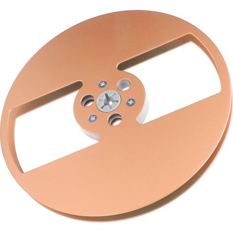 Bobine de bande magnétique vide 1/4 pouce 7 pouces, universelle, en alliage d'aluminium, avec 2 trous, pour magnétophone à bobines, couleur or (1/5)