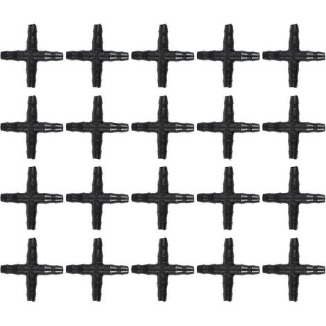 Raccord de tuyau pour irrigation horticole, 100 pièces, noir (1/5)