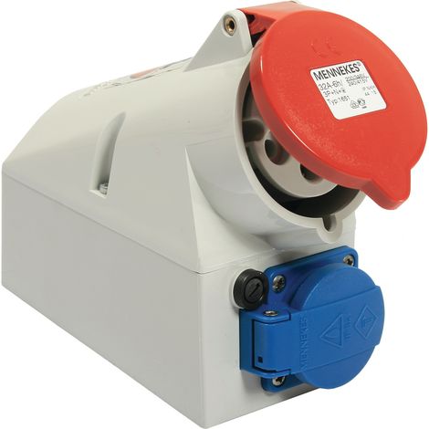 presa a parete CEE 32 A 400 V con spina, 6 h, IP44