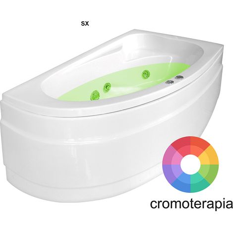 VASCA IDROMASSAGGIO ANGOLARE ZAIRA CROMOTERAPIA Misura: Versione sx (1/5)
