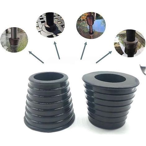 Pied de parasol noir pour table de patio, composé de 2 pièces pour une stabilité et un soutien accrus, ou pied de parasol de patio