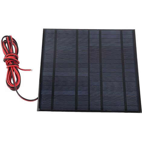 Solarmodul aus Epoxidharz, Polysilizium, DC 18 V, 4,5 W, Werkzeugzubehör mit 2 Meter rotem/schwarzem Kabel