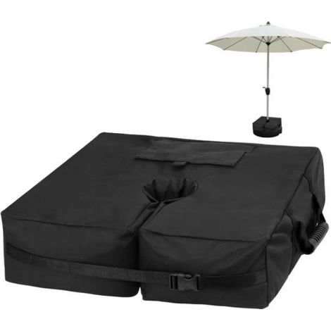 Sac de Poids de Base de Parasol détachable, jusqu'à 85 LB, Sac de Poids de Parapluie pour Sacs de Sable de Parasol (Square Shape) (1/4)