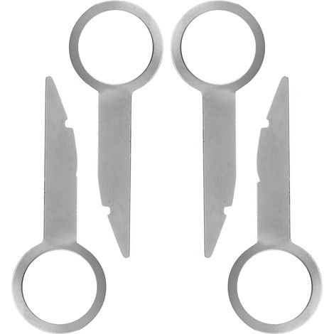 Clé Extraction Autoradio76mm Clef AutoradioUniversel Autoradio Outil demontage Garniturepour démonter Les 4 pièces 76mm Acier Inoxydable (1/5)